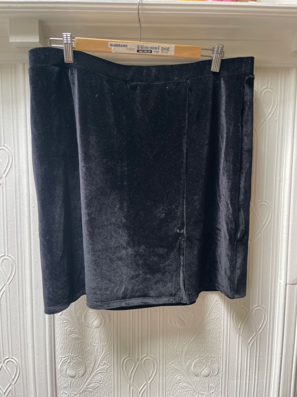 Rachel Black Velvet Mini Skirt